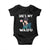 Valentine's Day Couple Matching Baby Onesie She's My Waifu Funny Anime Boyfriend TS09 Black Print Your Wear