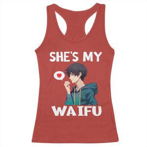 Valentine's Day Couple Matching Racerback Tank Top She's My Waifu Funny Anime Boyfriend TS09 Red Print Your Wear