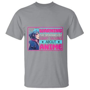 Warning May Spontaneously Start Talking About Anime T Shirt TS09 Sport Gray Printyourwear