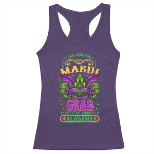 The Original Mardi Gras Mobile Alabama 1703 Racerback Tank Top TS09 Purple Print Your Wear