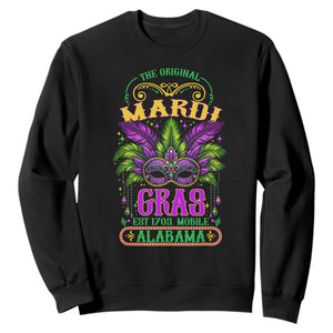 The Original Mardi Gras Mobile Alabama 1703 Sweatshirt TS09 Black Print Your Wear