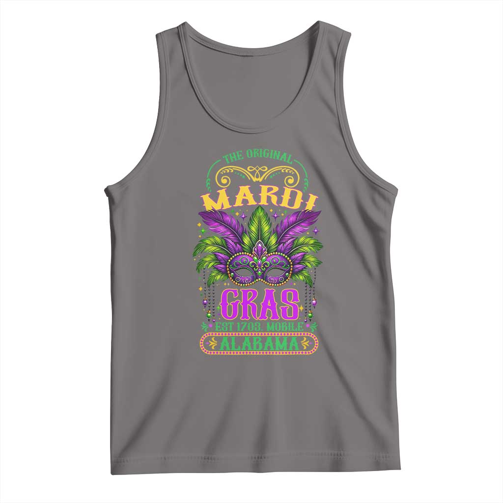 The Original Mardi Gras Mobile Alabama 1703 Tank Top TS09 Deep Heather Print Your Wear