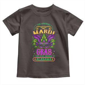 The Original Mardi Gras Mobile Alabama 1703 Toddler T Shirt TS09 Dark Chocolate Print Your Wear