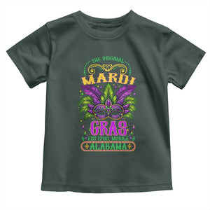 The Original Mardi Gras Mobile Alabama 1703 Toddler T Shirt TS09 Dark Forest Green Print Your Wear