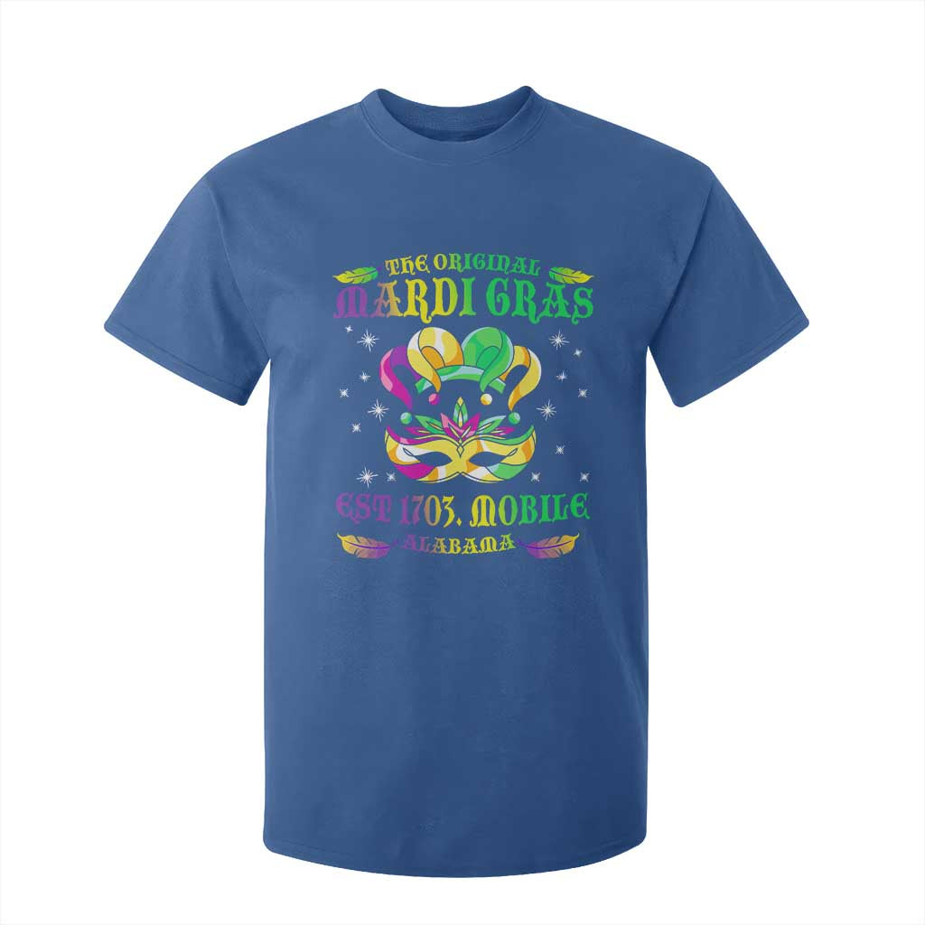 The Original Mardi Gras T Shirt For Kid Mobile Alabama 1703 TS09 Royal Blue Print Your Wear
