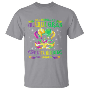The Original Mardi Gras T Shirt Mobile Alabama 1703 TS09 Sport Gray Print Your Wear