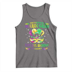The Original Mardi Gras Tank Top Mobile Alabama 1703 TS09 Deep Heather Print Your Wear