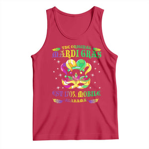 The Original Mardi Gras Tank Top Mobile Alabama 1703 TS09 Red Print Your Wear