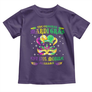 The Original Mardi Gras Toddler T Shirt Mobile Alabama 1703 TS09 Purple Print Your Wear