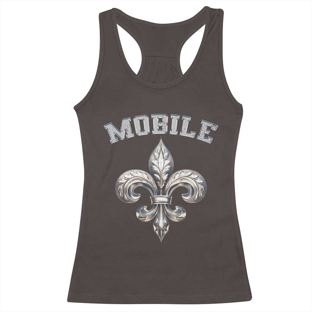 Mardi Gras Mobile Alabama Racerback Tank Top TS09 Dark Chocolate Print Your Wear