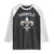 Mardi Gras Mobile Alabama Raglan Shirt TS09 Black White Print Your Wear