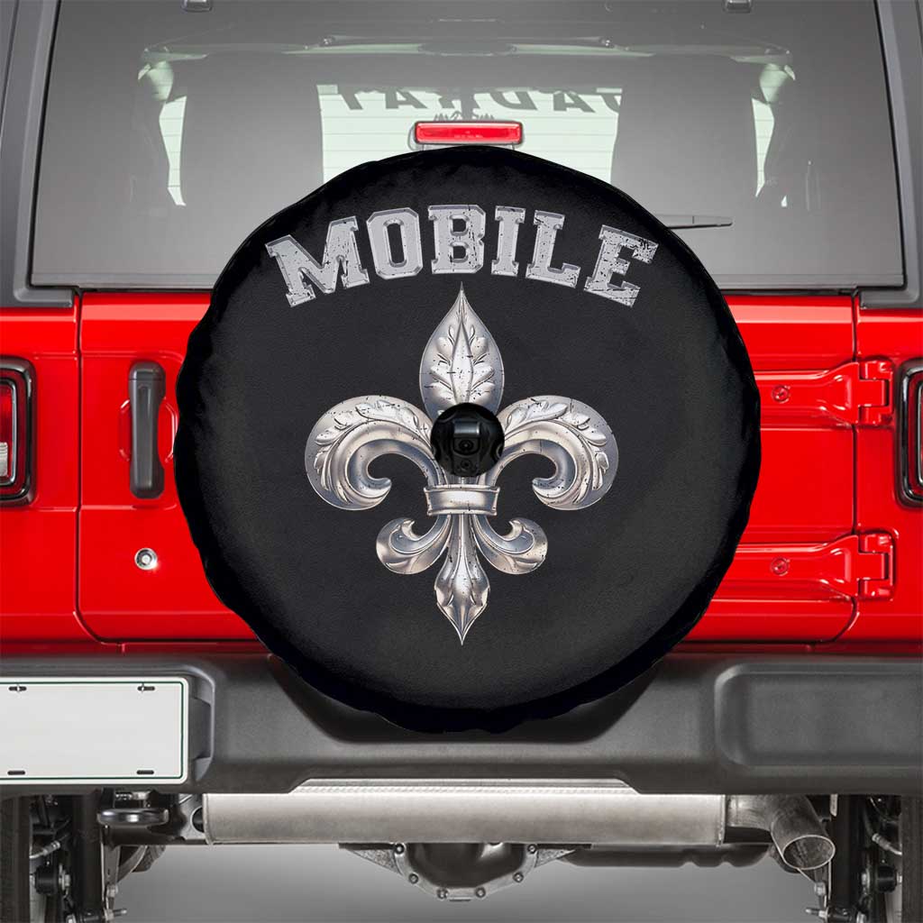 Mardi Gras Mobile Alabama Spare Tire Cover TS09 Black Print Your Wear