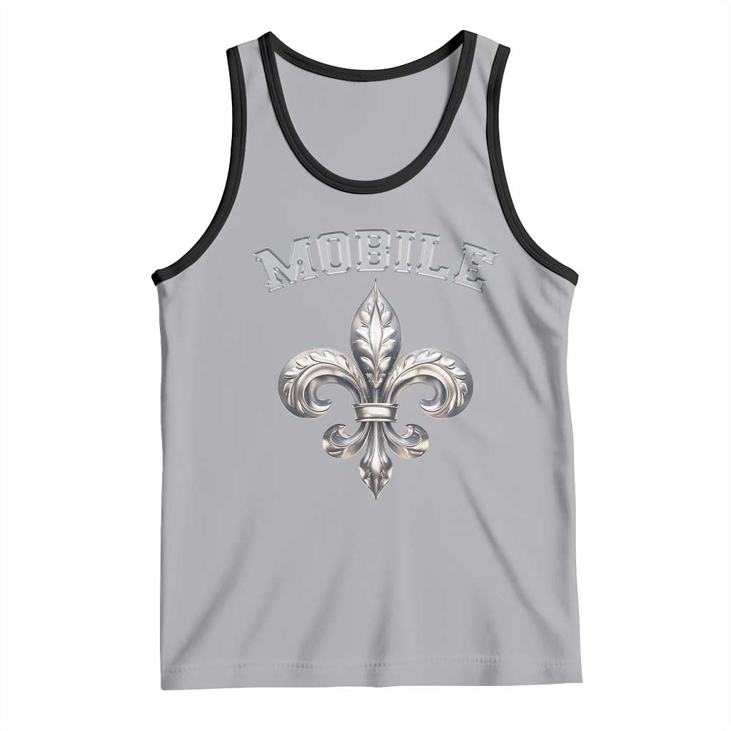 Mardi Gras Mobile Alabama Tank Top TS09 Athletic Heather Black Print Your Wear