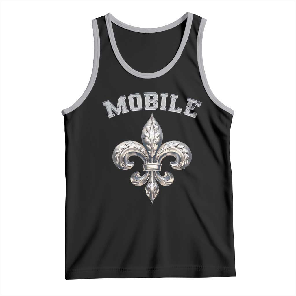Mardi Gras Mobile Alabama Tank Top TS09 Black Athletic Heather Print Your Wear