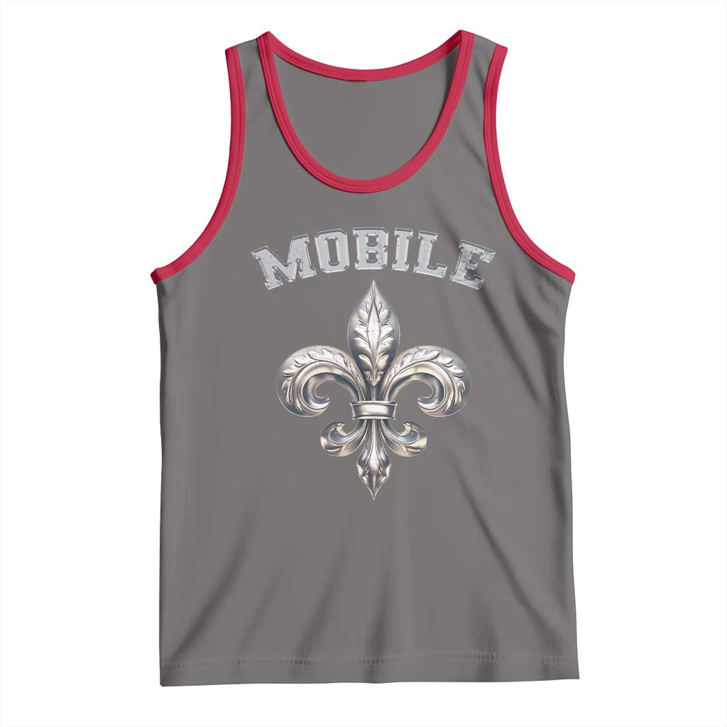 Mardi Gras Mobile Alabama Tank Top TS09 Deep Heather Red Print Your Wear
