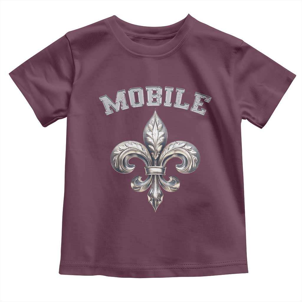 Mardi Gras Mobile Alabama Toddler T Shirt TS09 Maroon Print Your Wear