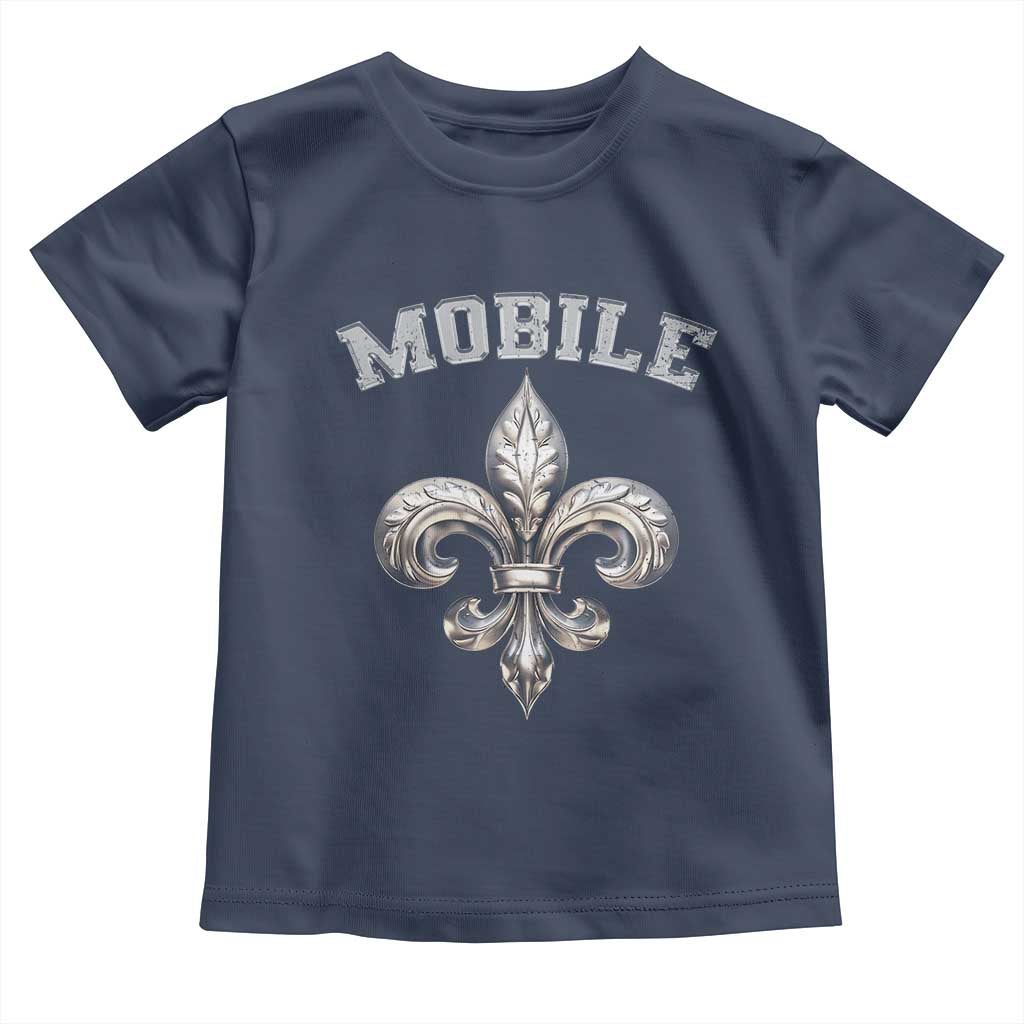 Mardi Gras Mobile Alabama Toddler T Shirt TS09 Navy Print Your Wear