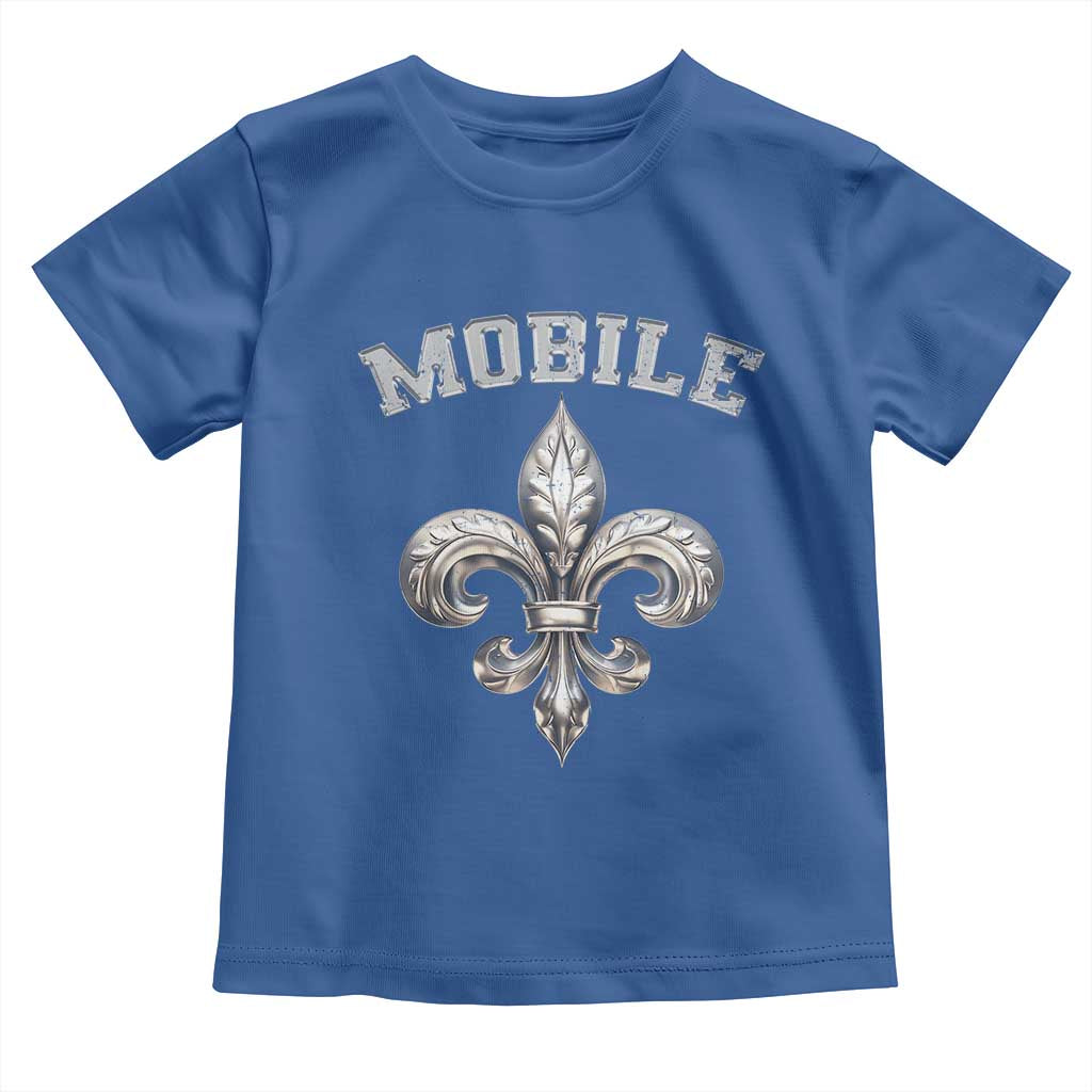 Mardi Gras Mobile Alabama Toddler T Shirt TS09 Royal Blue Print Your Wear