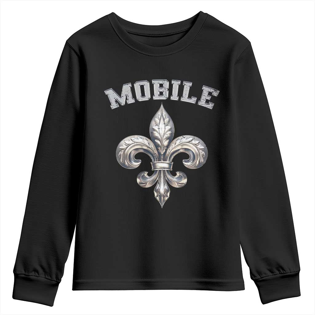 Mardi Gras Mobile Alabama Youth Sweatshirt TS09 Black Print Your Wear