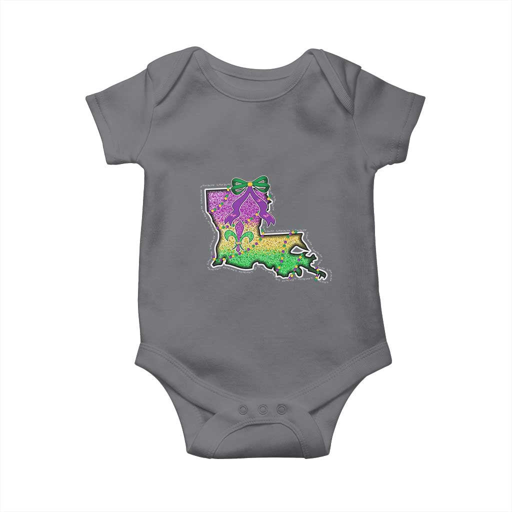 Louisiana Mardi Gras Coquette Baby Onesie TS09 Charcoal Print Your Wear