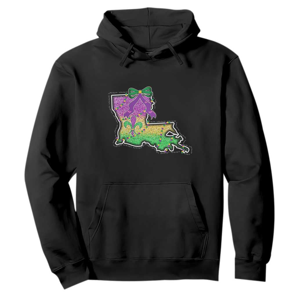 Louisiana Mardi Gras Coquette Hoodie TS09 Black Print Your Wear