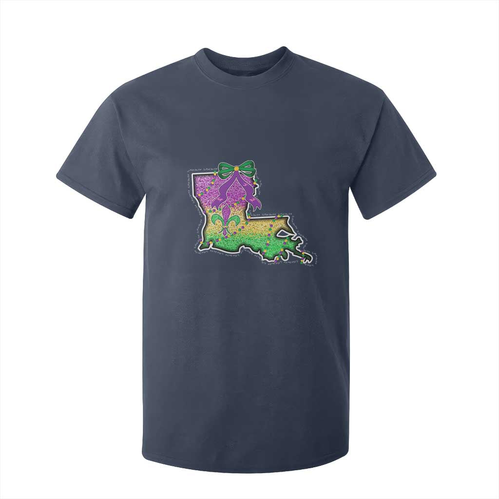 Louisiana Mardi Gras Coquette T Shirt For Kid TS09 Navy Print Your Wear