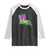 Louisiana Mardi Gras Coquette Raglan Shirt TS09 Black White Print Your Wear