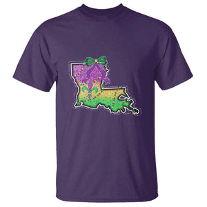 Louisiana Mardi Gras Coquette T Shirt TS09 Purple Print Your Wear