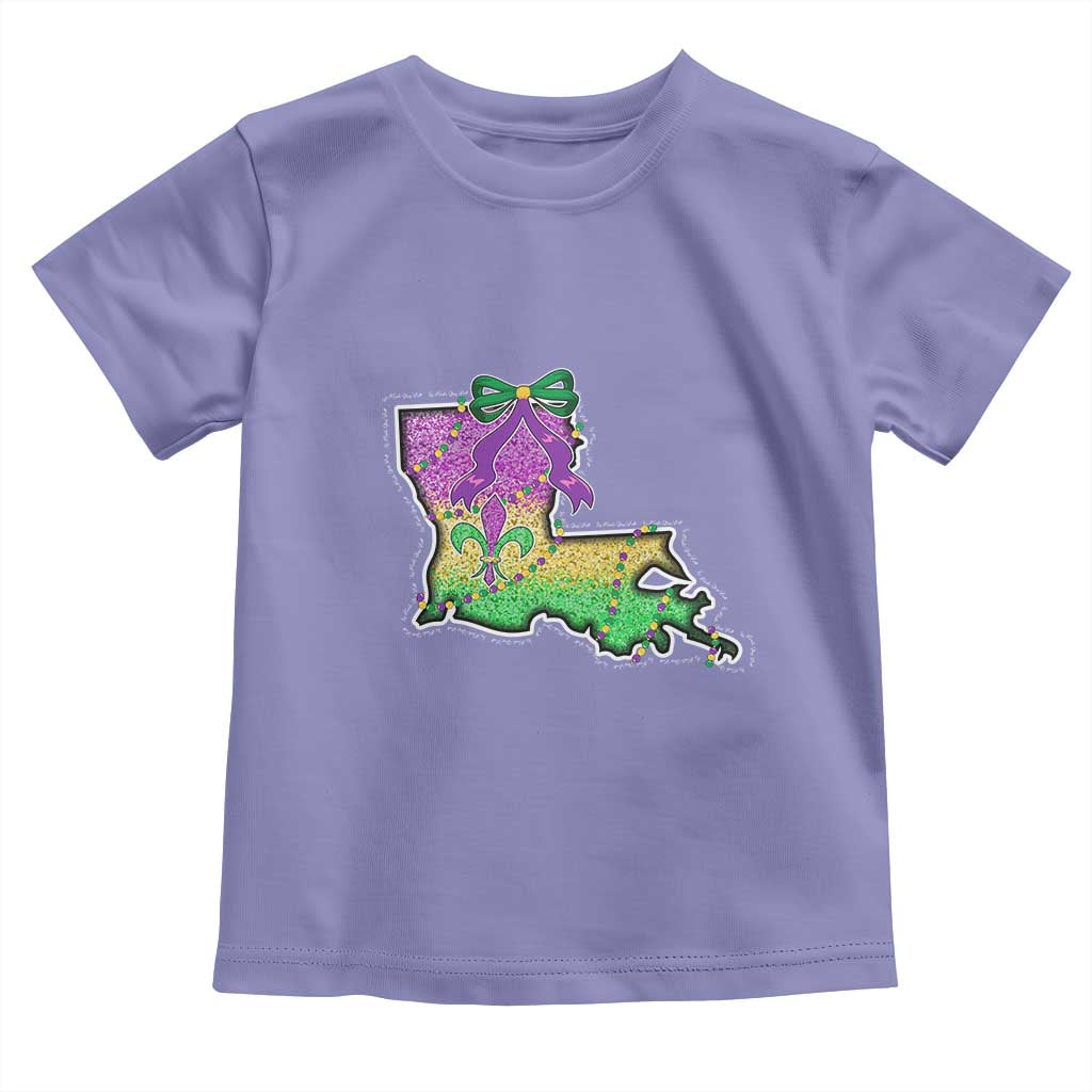 Louisiana Mardi Gras Coquette Toddler T Shirt TS09 Violet Print Your Wear