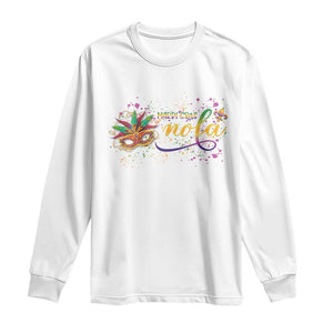 Mardi Gras Long Sleeve Shirt NOLA New Orleans Louisiana TS09 White Print Your Wear