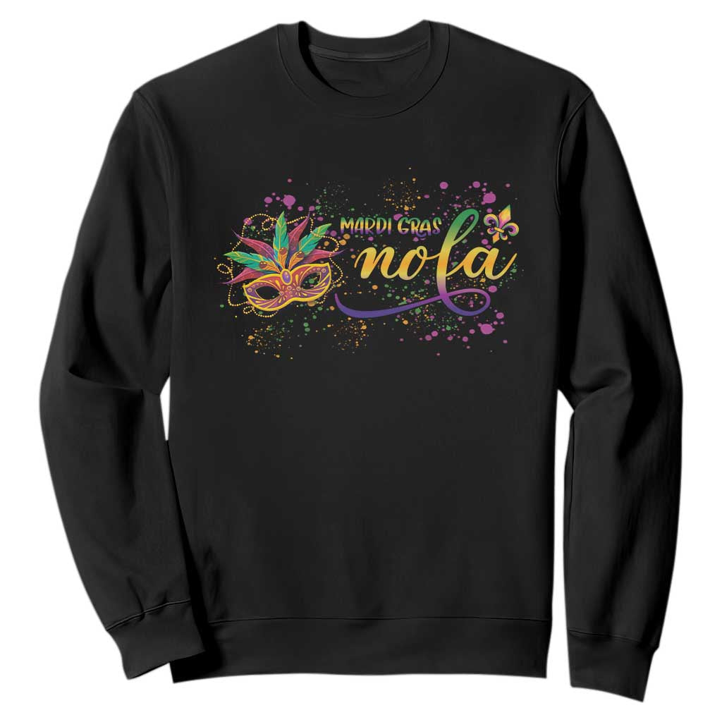 Mardi Gras Sweatshirt NOLA New Orleans Louisiana TS09 Black Print Your Wear