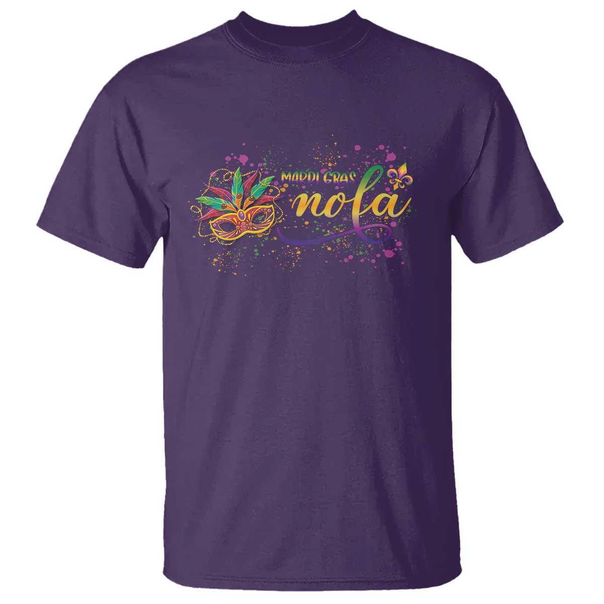 Mardi Gras T Shirt NOLA New Orleans Louisiana TS09 Purple Print Your Wear