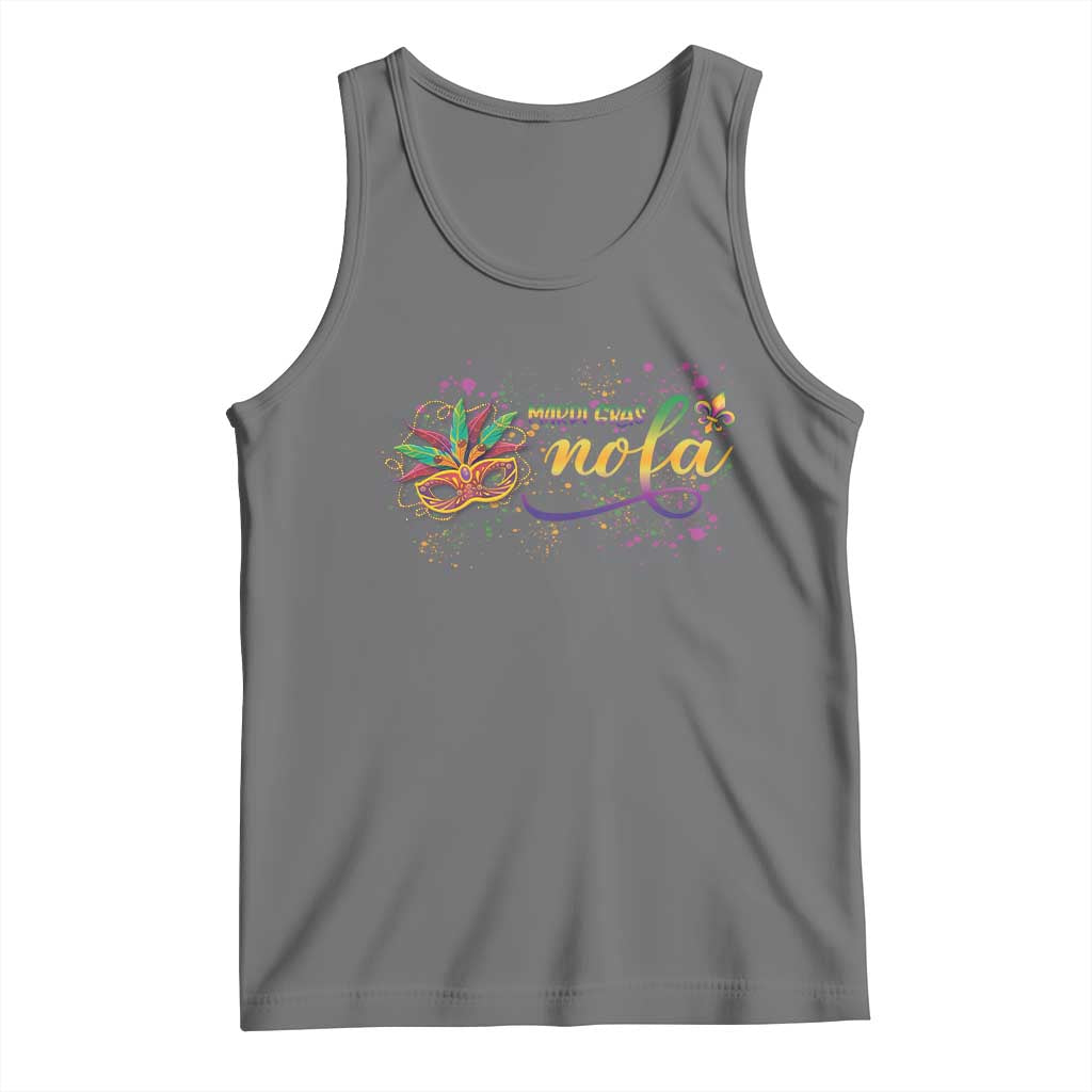 Mardi Gras Tank Top NOLA New Orleans Louisiana TS09 Black Heather Print Your Wear
