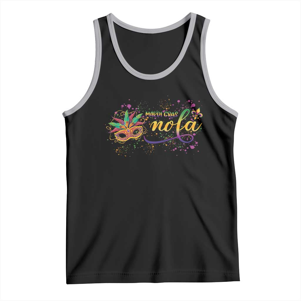 Mardi Gras Tank Top NOLA New Orleans Louisiana TS09 Black Athletic Heather Print Your Wear