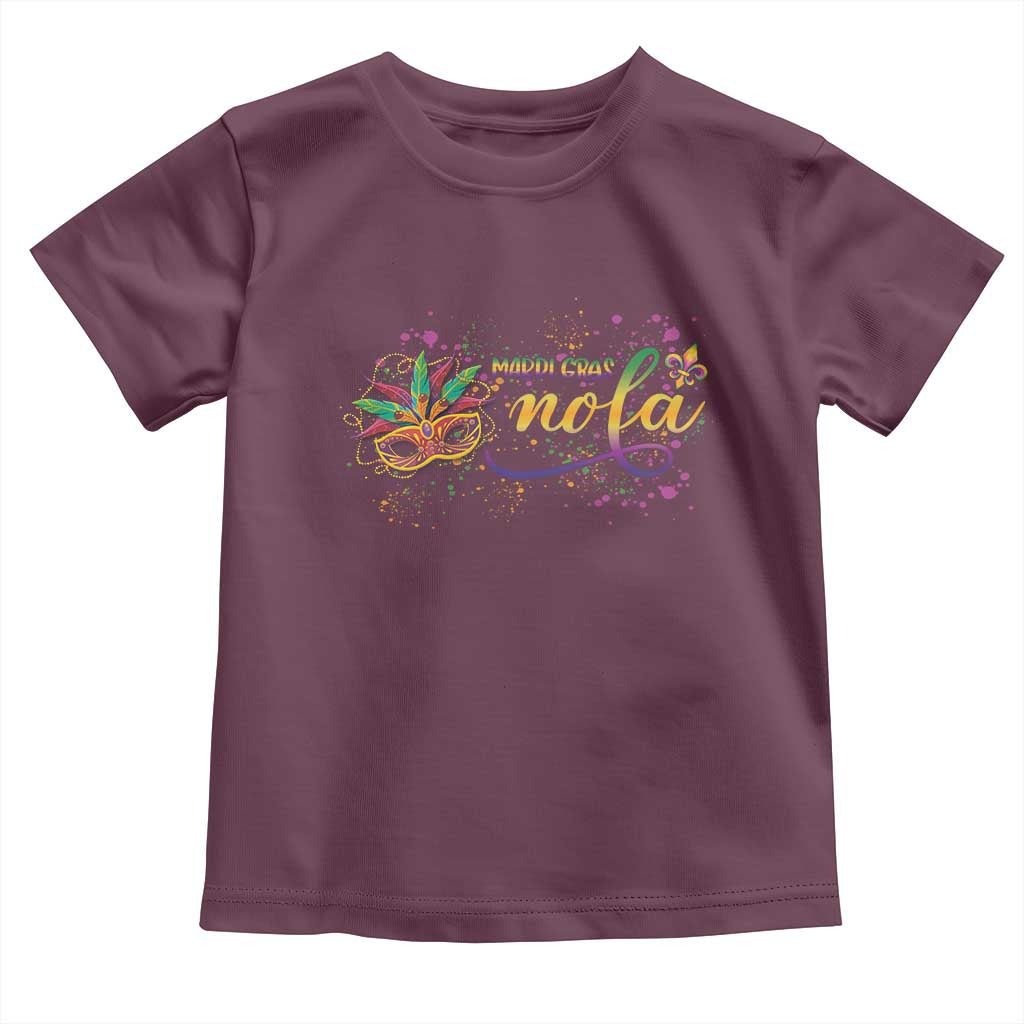 Mardi Gras Toddler T Shirt NOLA New Orleans Louisiana TS09 Maroon Print Your Wear