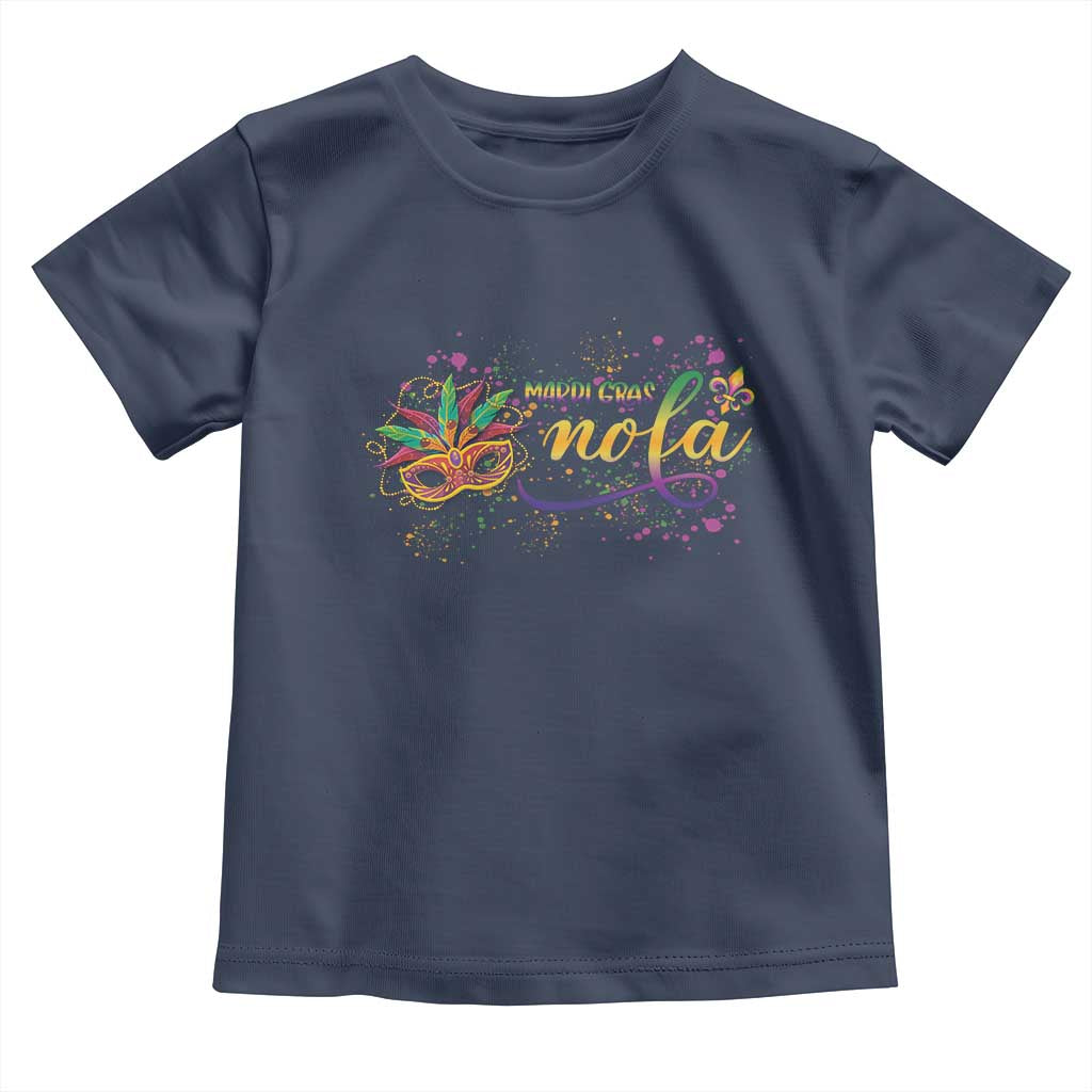 Mardi Gras Toddler T Shirt NOLA New Orleans Louisiana TS09 Navy Print Your Wear