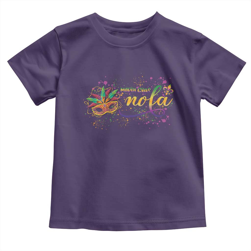 Mardi Gras Toddler T Shirt NOLA New Orleans Louisiana TS09 Purple Print Your Wear