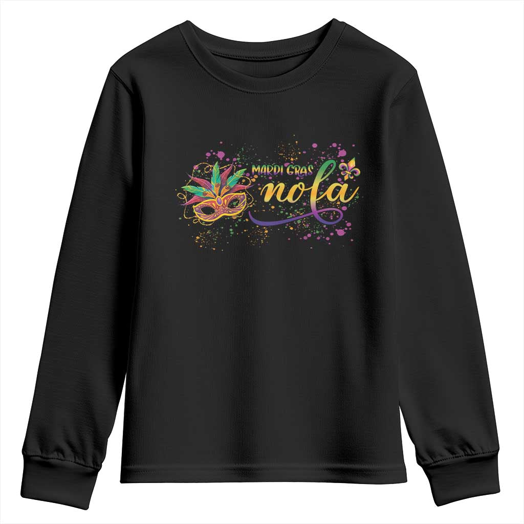 Mardi Gras Youth Sweatshirt NOLA New Orleans Louisiana TS09 Black Print Your Wear