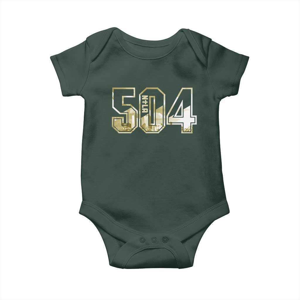 504 NOLA New Orleans Louisiana Baby Onesie TS09 Print Your Wear