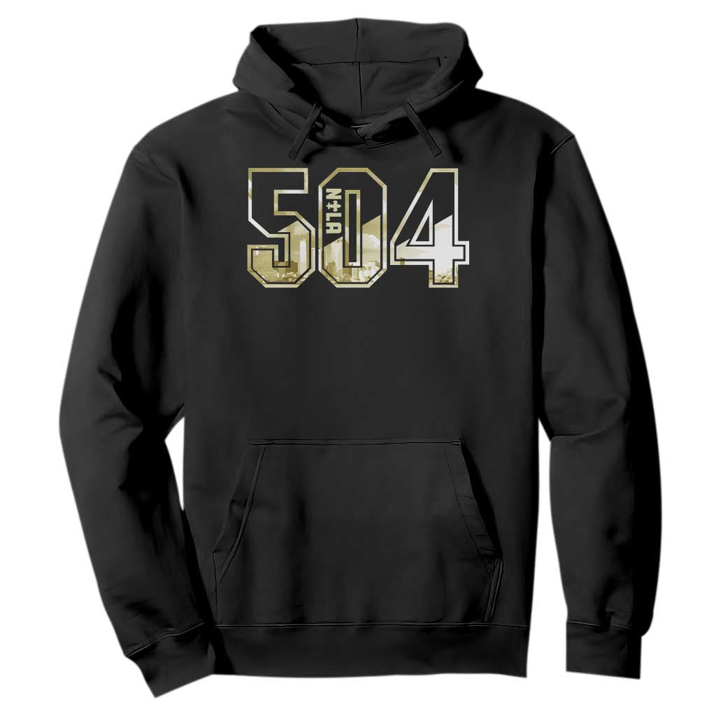 504 NOLA New Orleans Louisiana Hoodie TS09 Black Print Your Wear