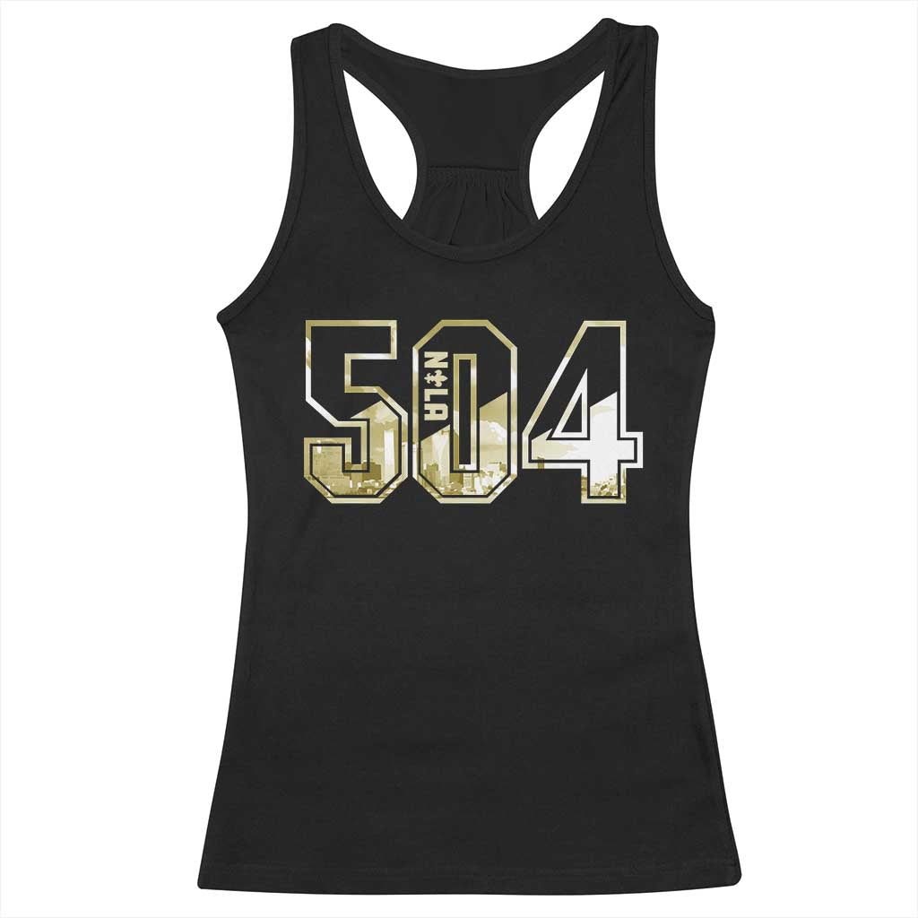 504 NOLA New Orleans Louisiana Racerback Tank Top TS09 Black Print Your Wear