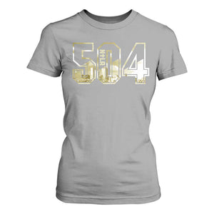 504 NOLA New Orleans Louisiana T Shirt For Women TS09 Sport Gray Print Your Wear