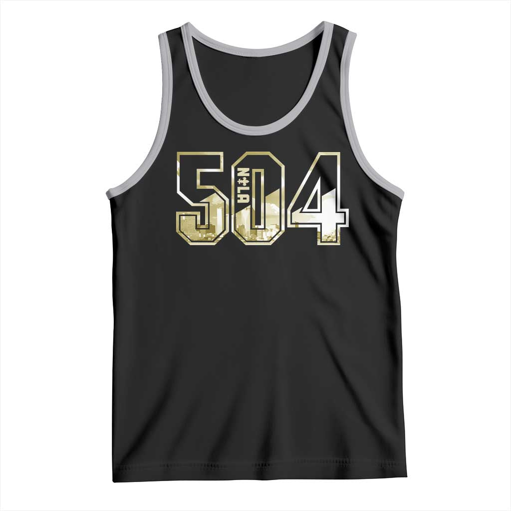 504 NOLA New Orleans Louisiana Tank Top TS09 Black Athletic Heather Print Your Wear