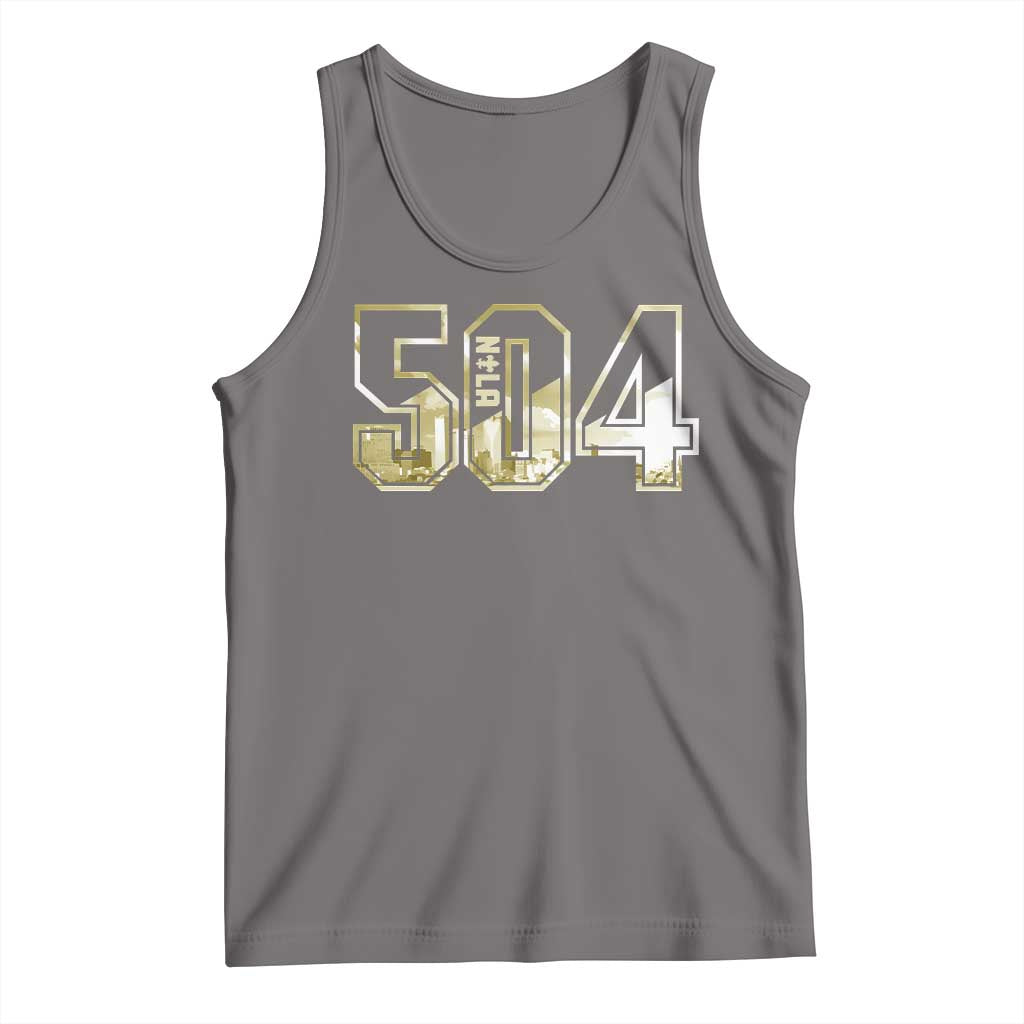 504 NOLA New Orleans Louisiana Tank Top TS09 Deep Heather Print Your Wear