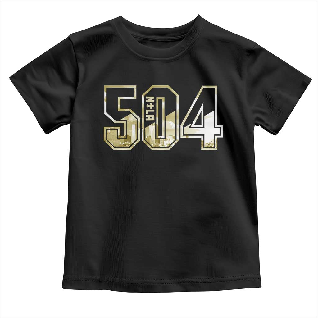 504 NOLA New Orleans Louisiana Toddler T Shirt TS09 Black Print Your Wear