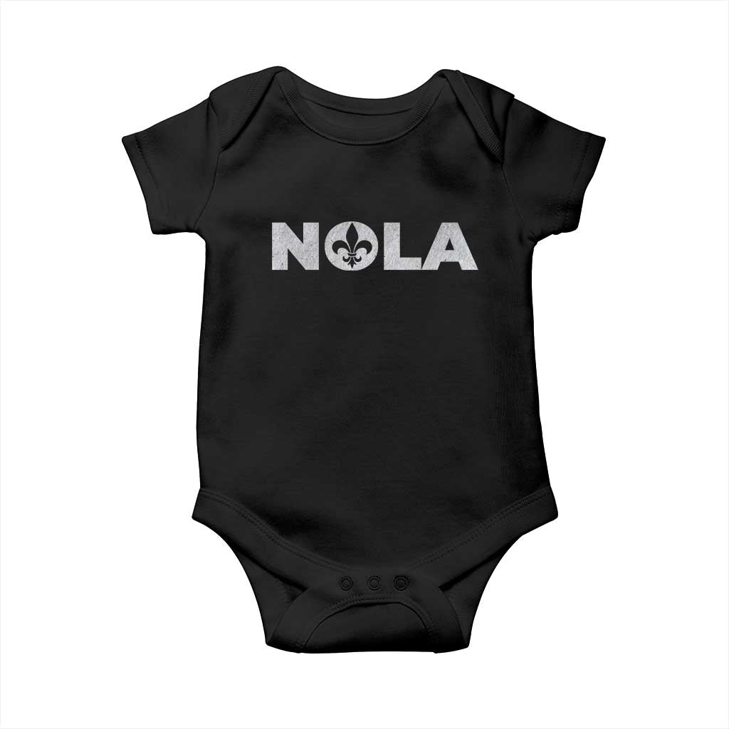 NOLA New Orleans Louisiana Baby Onesie TS09 Black Print Your Wear