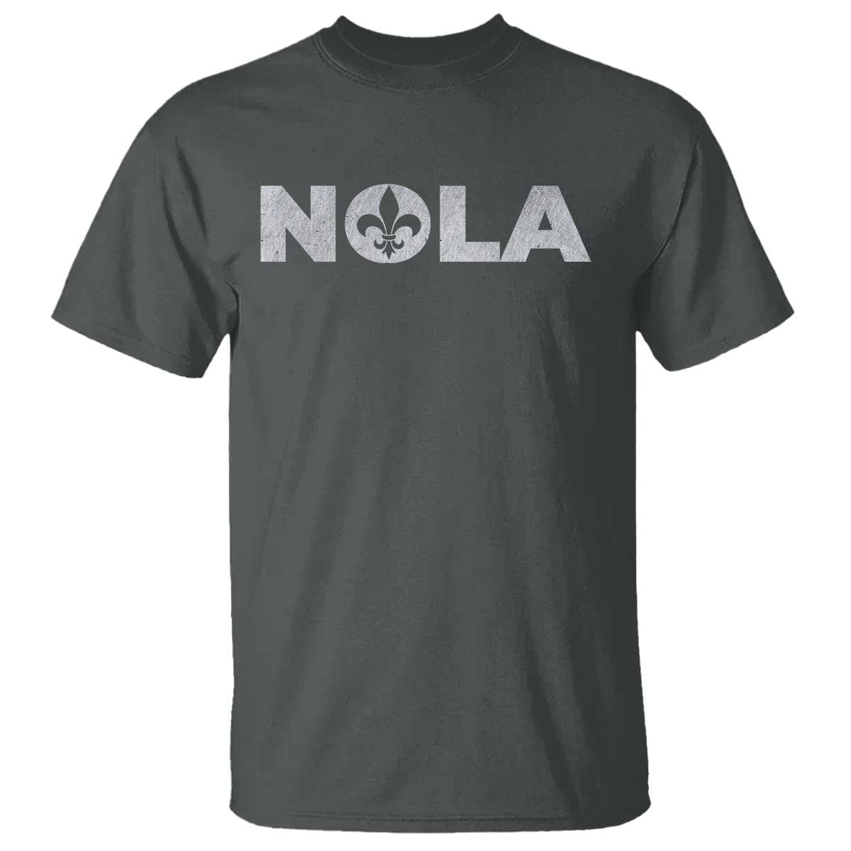 NOLA New Orleans Louisiana T Shirt TS09 Dark Heather Print Your Wear