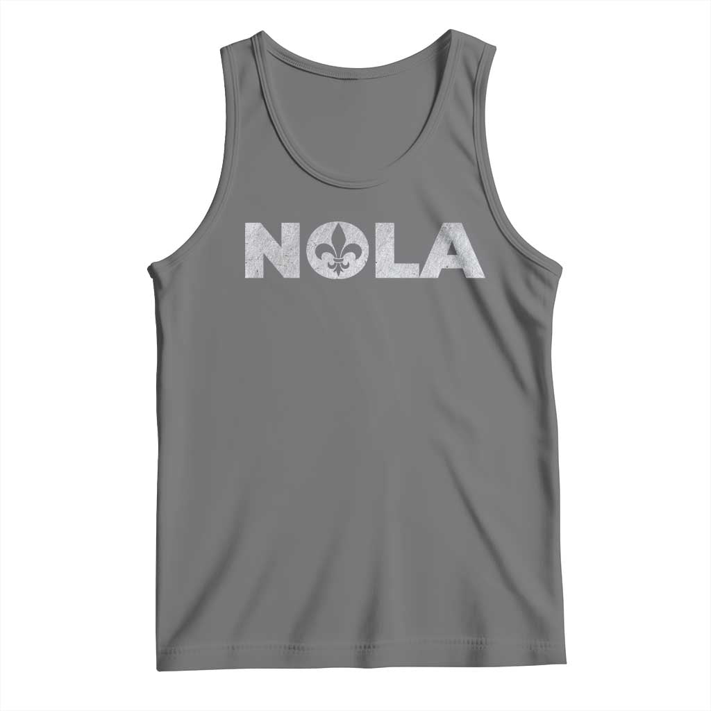 NOLA New Orleans Louisiana Tank Top TS09 Black Heather Print Your Wear