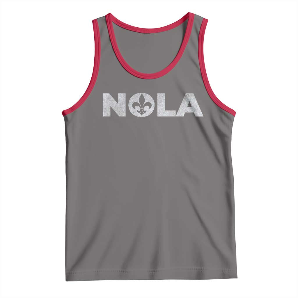 NOLA New Orleans Louisiana Tank Top TS09 Deep Heather Red Print Your Wear