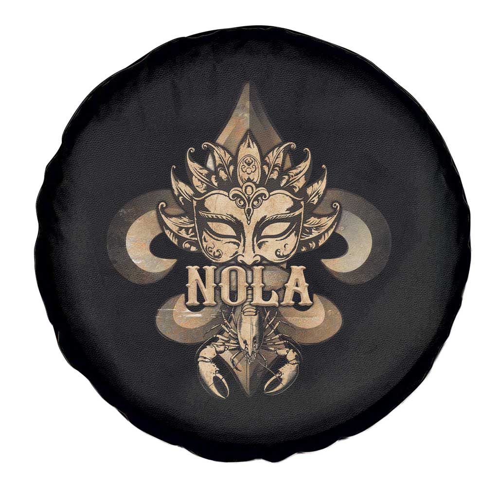 NOLA New Orleans Louisiana Spare Tire Cover Mardi Gras Mask Fleur De Lis TS09 Print Your Wear